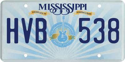 MS license plate HVB538