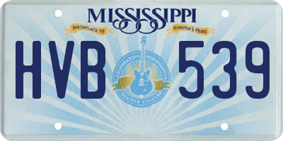 MS license plate HVB539