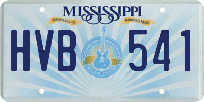 MS license plate HVB541