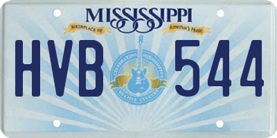 MS license plate HVB544