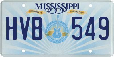 MS license plate HVB549