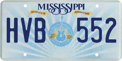 MS license plate HVB552