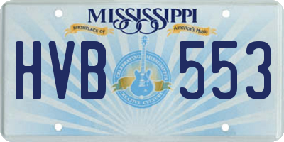 MS license plate HVB553