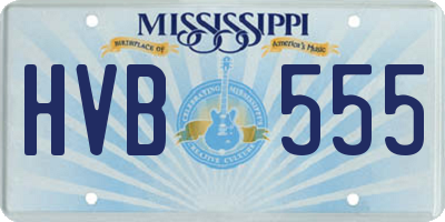 MS license plate HVB555