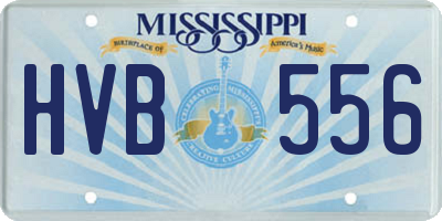 MS license plate HVB556