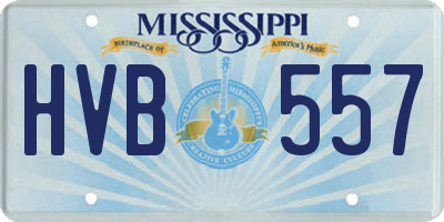 MS license plate HVB557