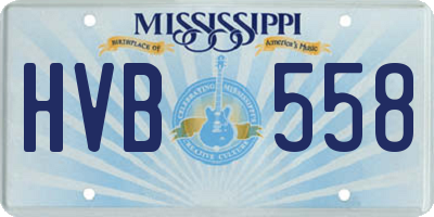 MS license plate HVB558