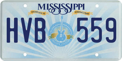 MS license plate HVB559