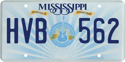 MS license plate HVB562