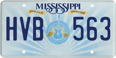 MS license plate HVB563