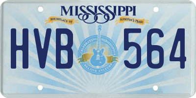 MS license plate HVB564