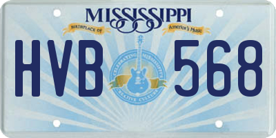MS license plate HVB568
