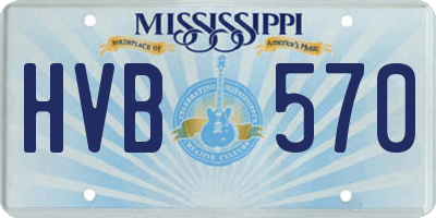 MS license plate HVB570