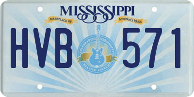 MS license plate HVB571