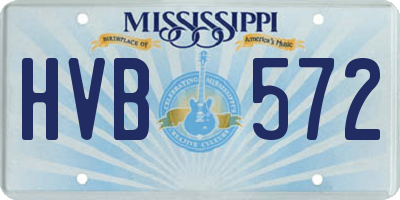 MS license plate HVB572