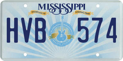 MS license plate HVB574