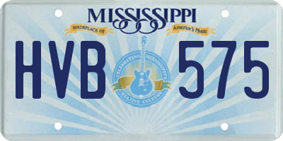 MS license plate HVB575