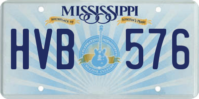 MS license plate HVB576