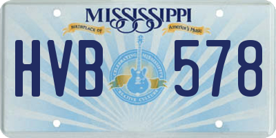 MS license plate HVB578