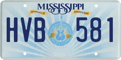 MS license plate HVB581