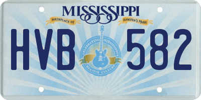 MS license plate HVB582