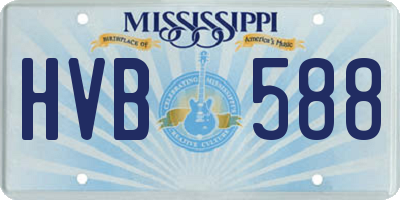 MS license plate HVB588