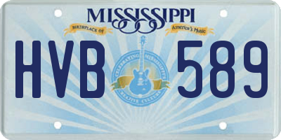 MS license plate HVB589