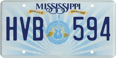 MS license plate HVB594