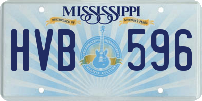 MS license plate HVB596
