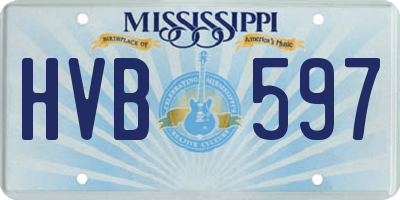 MS license plate HVB597