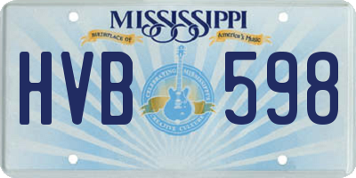 MS license plate HVB598