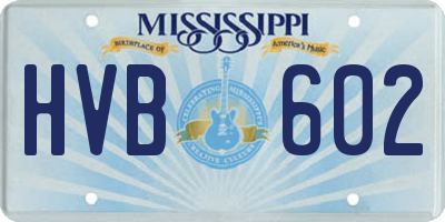 MS license plate HVB602