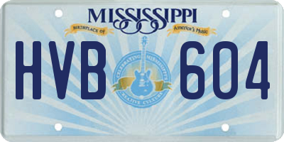MS license plate HVB604