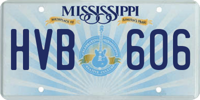 MS license plate HVB606