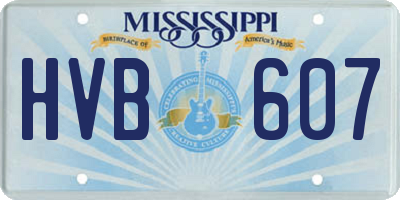 MS license plate HVB607