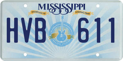 MS license plate HVB611