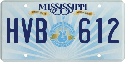 MS license plate HVB612