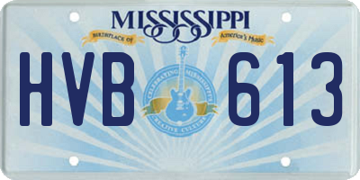 MS license plate HVB613