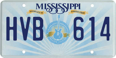 MS license plate HVB614