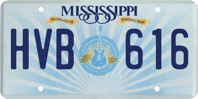 MS license plate HVB616