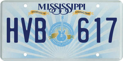 MS license plate HVB617