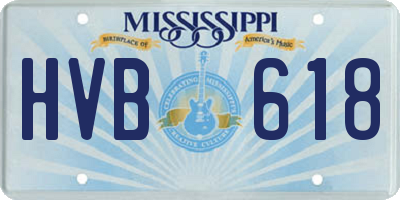 MS license plate HVB618
