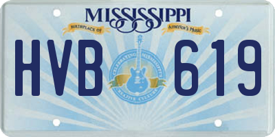 MS license plate HVB619