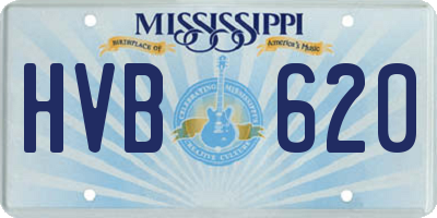 MS license plate HVB620