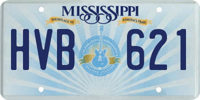 MS license plate HVB621
