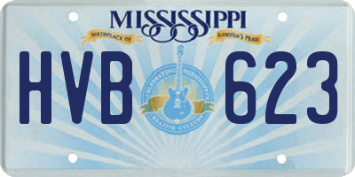 MS license plate HVB623