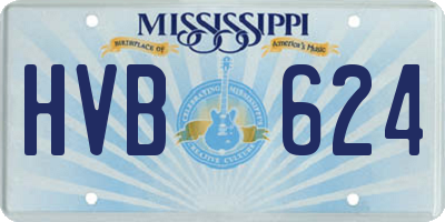 MS license plate HVB624