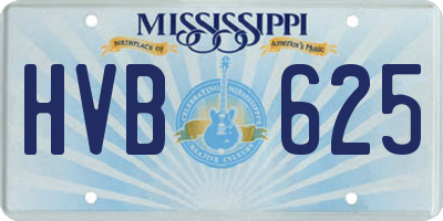 MS license plate HVB625