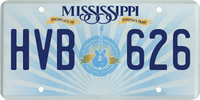 MS license plate HVB626