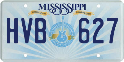MS license plate HVB627